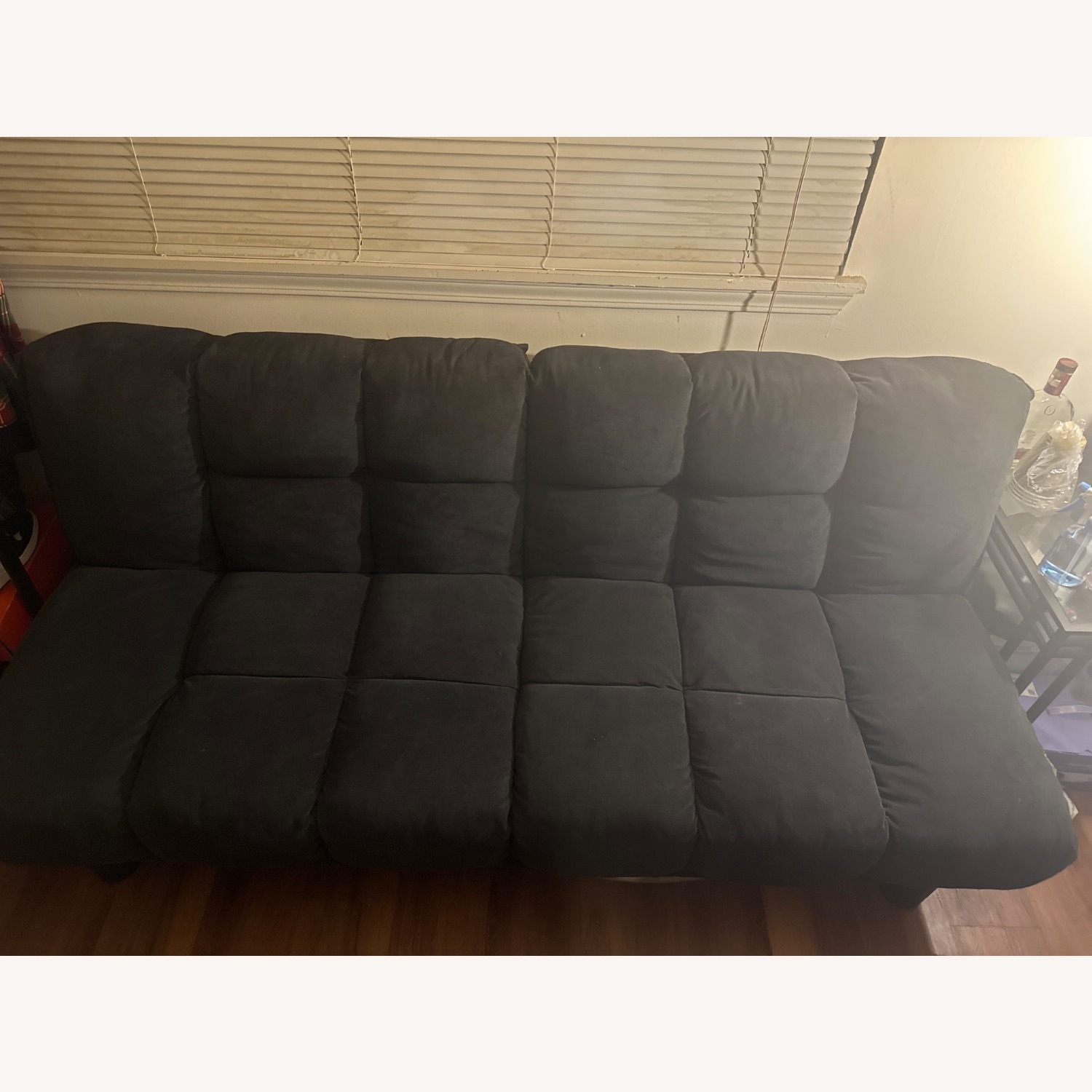 Blue Fabric Futon - image-2