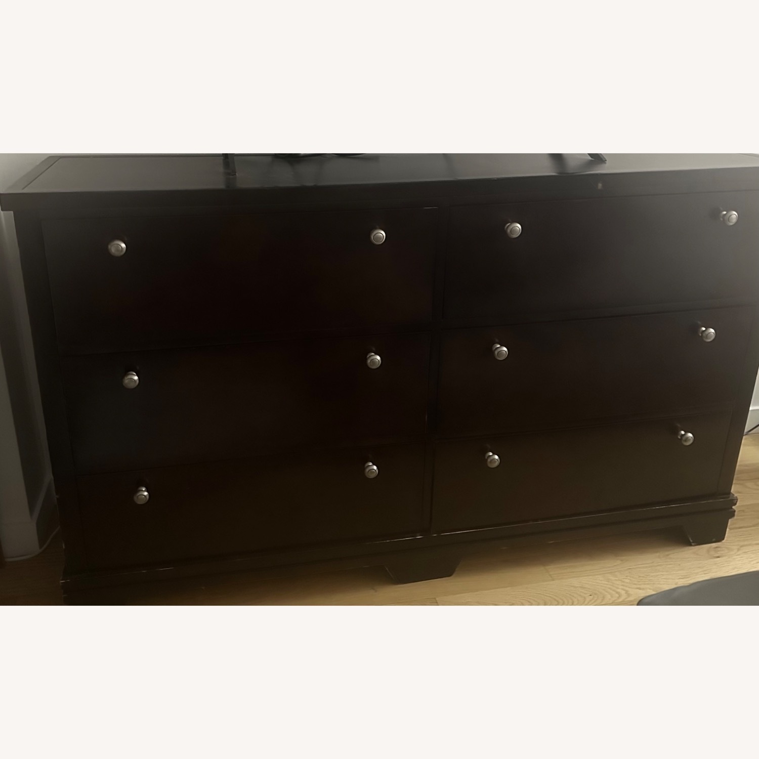 Dark Brown Wood Dresser - image-1