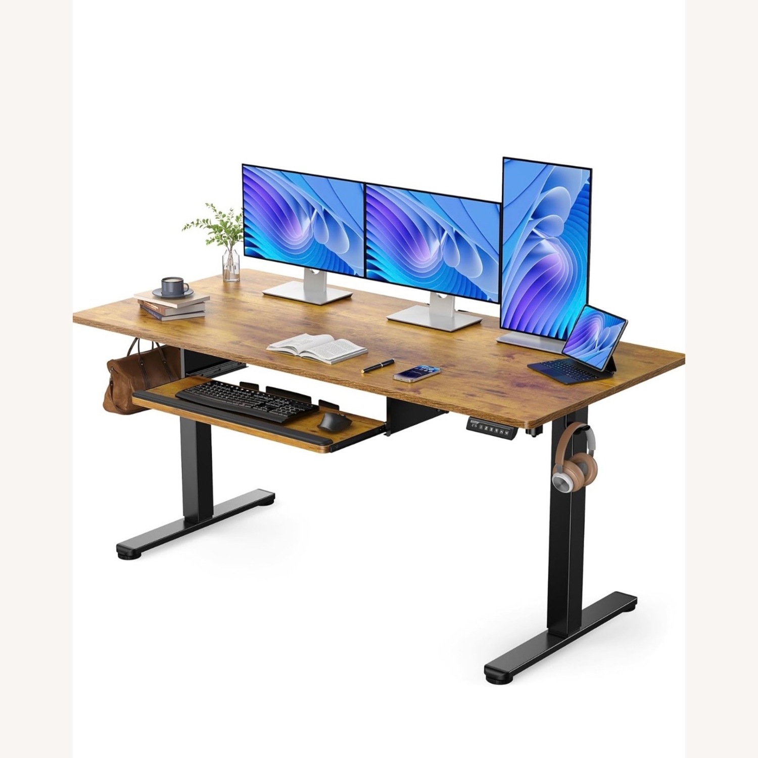 Electric Standing Wooden Desk  - image-6