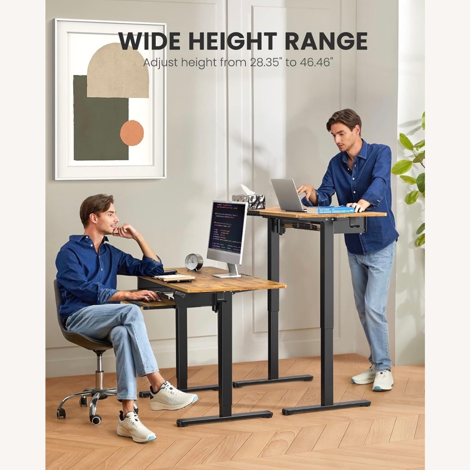 Electric Standing Wooden Desk  - image-4