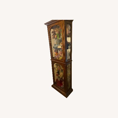 Vintage Oak Buffet Hutch - AptDeco