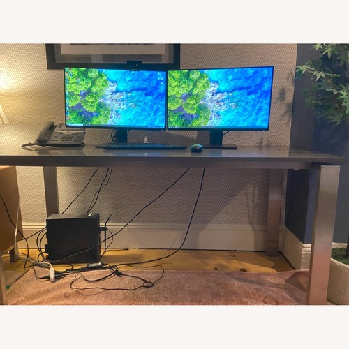 Used Room & Board Parsons Quartz Stone Desk for sale on AptDeco