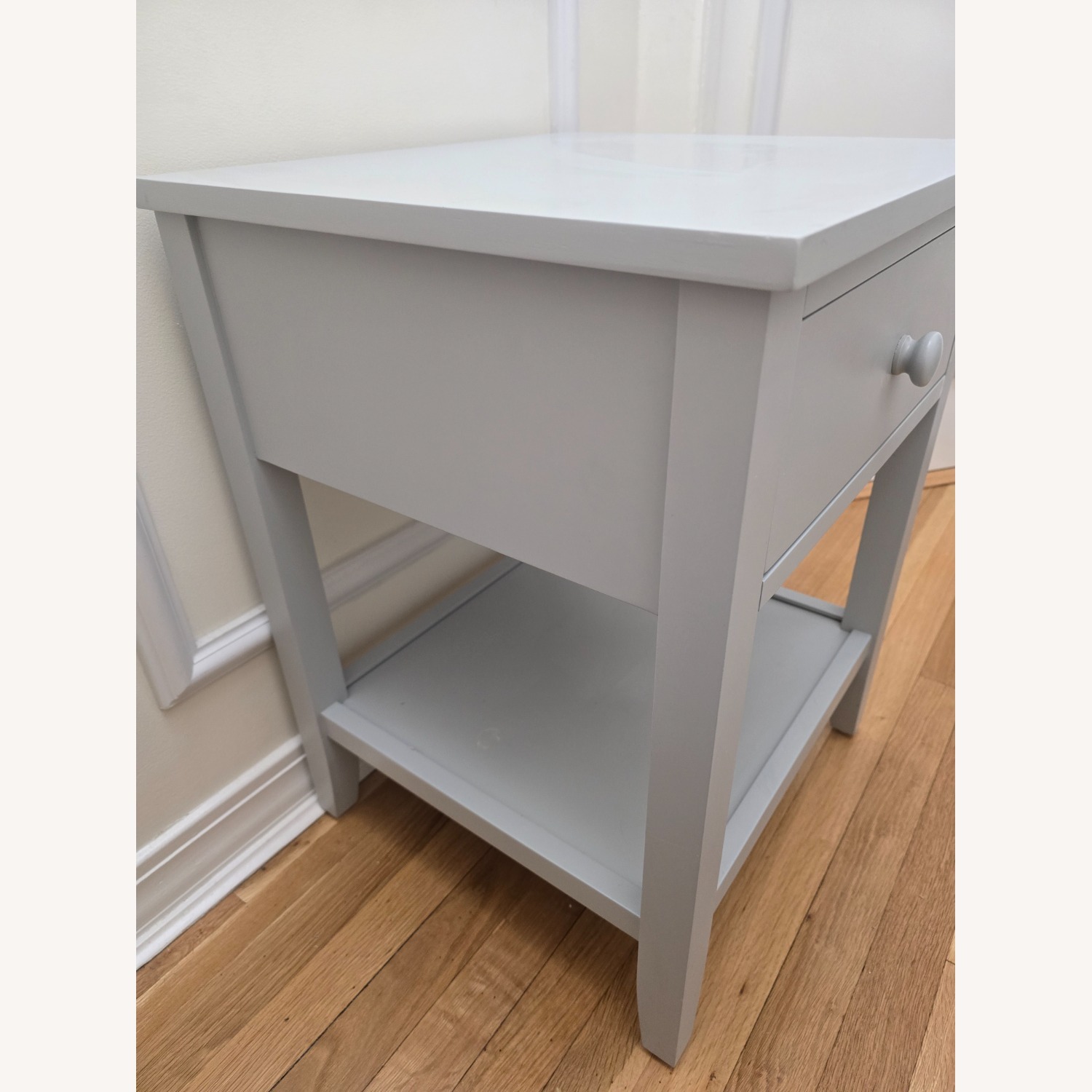Pottery Barn Kids Emerson Light Gray Wood Nightstand - image-2