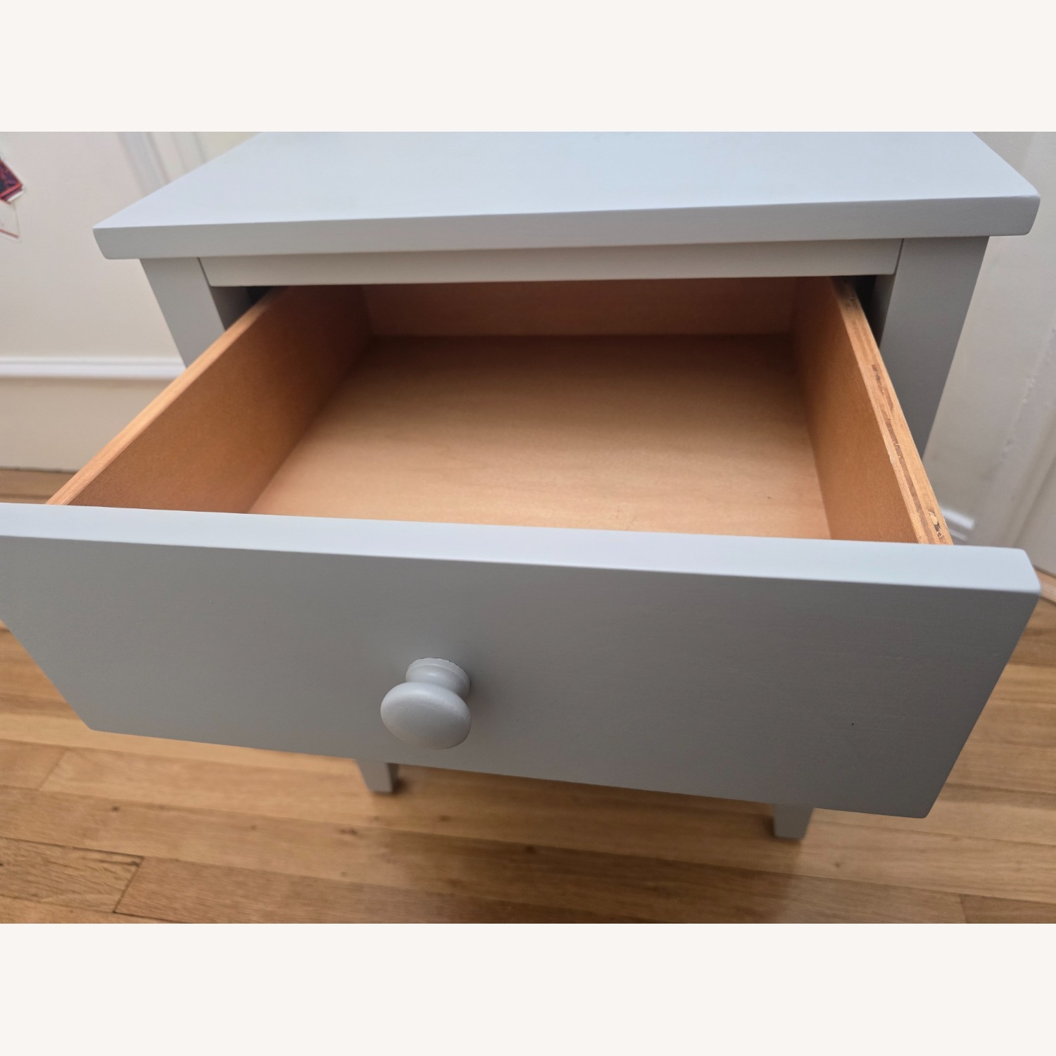 Pottery Barn Kids Emerson Light Gray Wood Nightstand - image-4