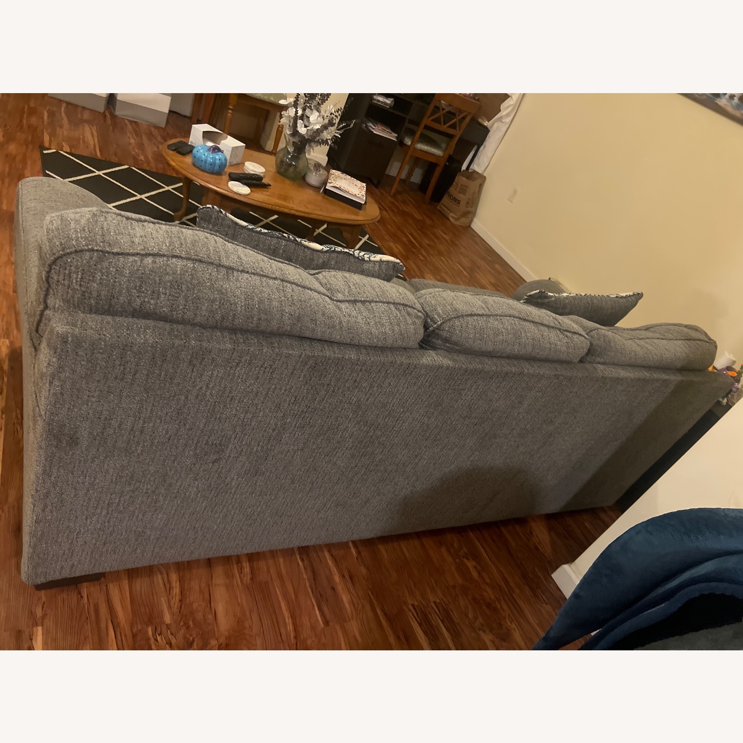Light Gray Fabric 3+ Seater Sofa - image-3