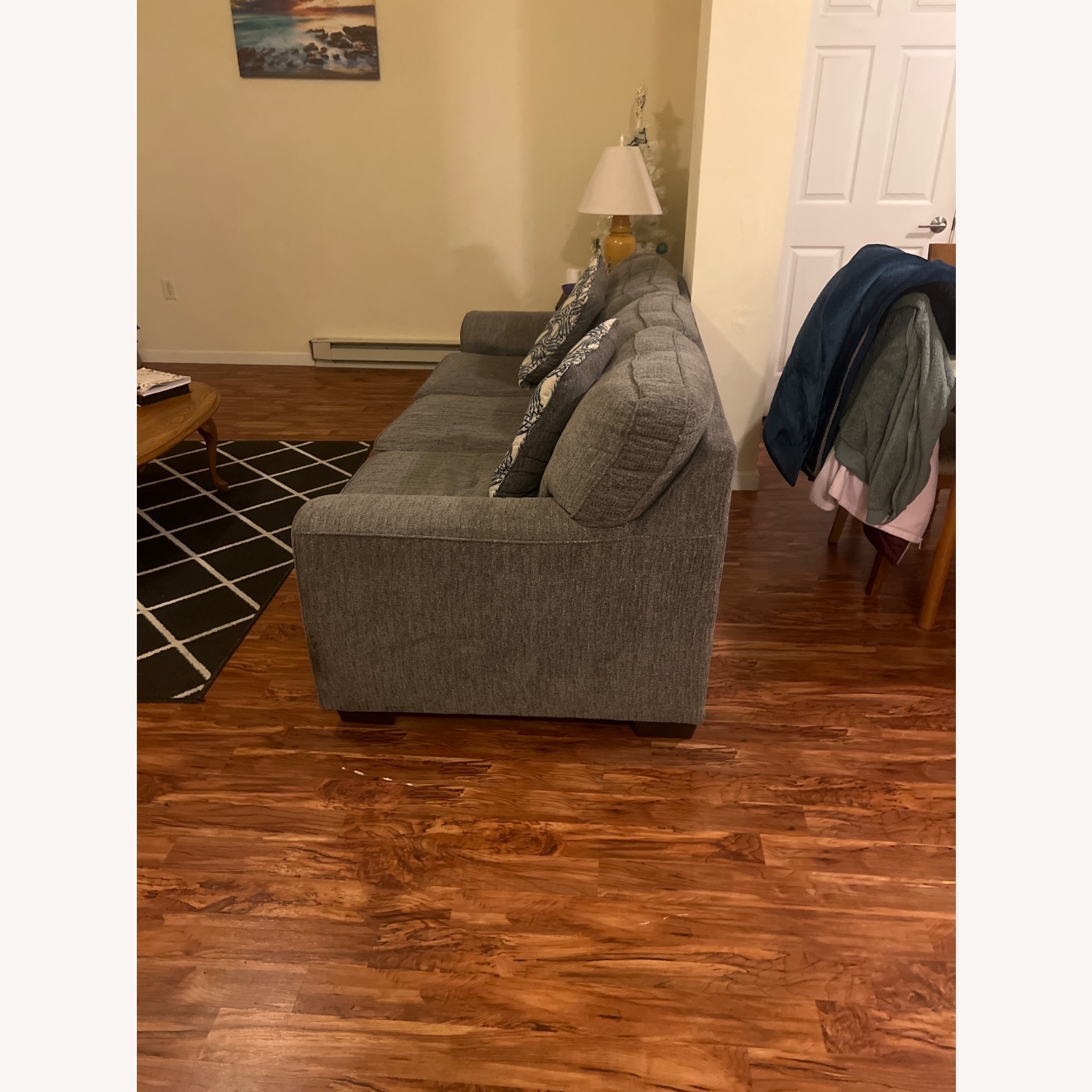 Light Gray Fabric 3+ Seater Sofa - image-2