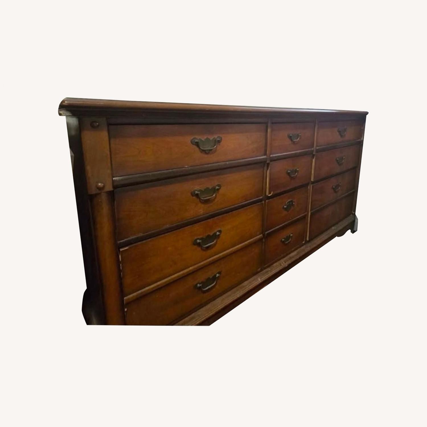 Vintage/Antique Finds Dark Brown Wood Dresser - image-0