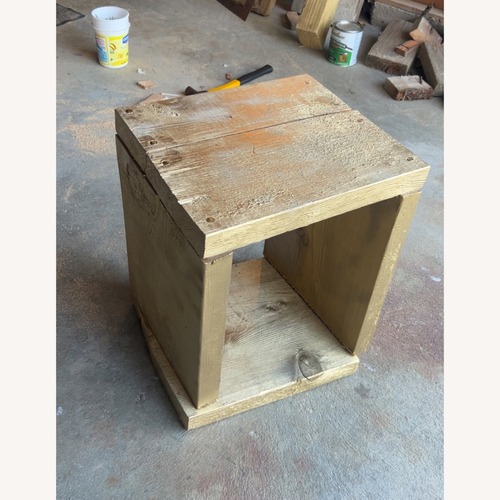 Used Vintage/Antique Finds Gold Wood Side Table for sale on AptDeco