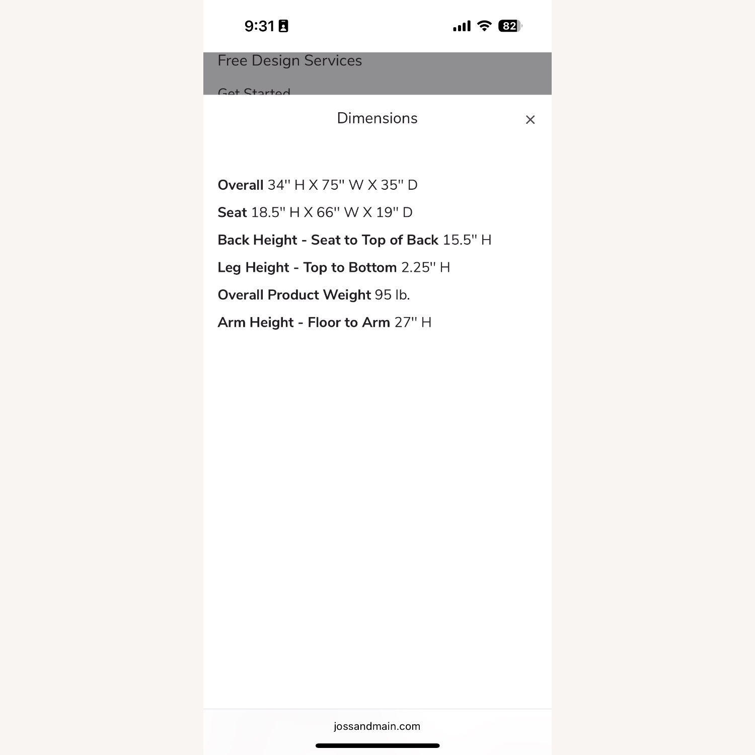 Joss & Main Godwin 75” Dark Gray Fabric Sleeper Sofa - image-7