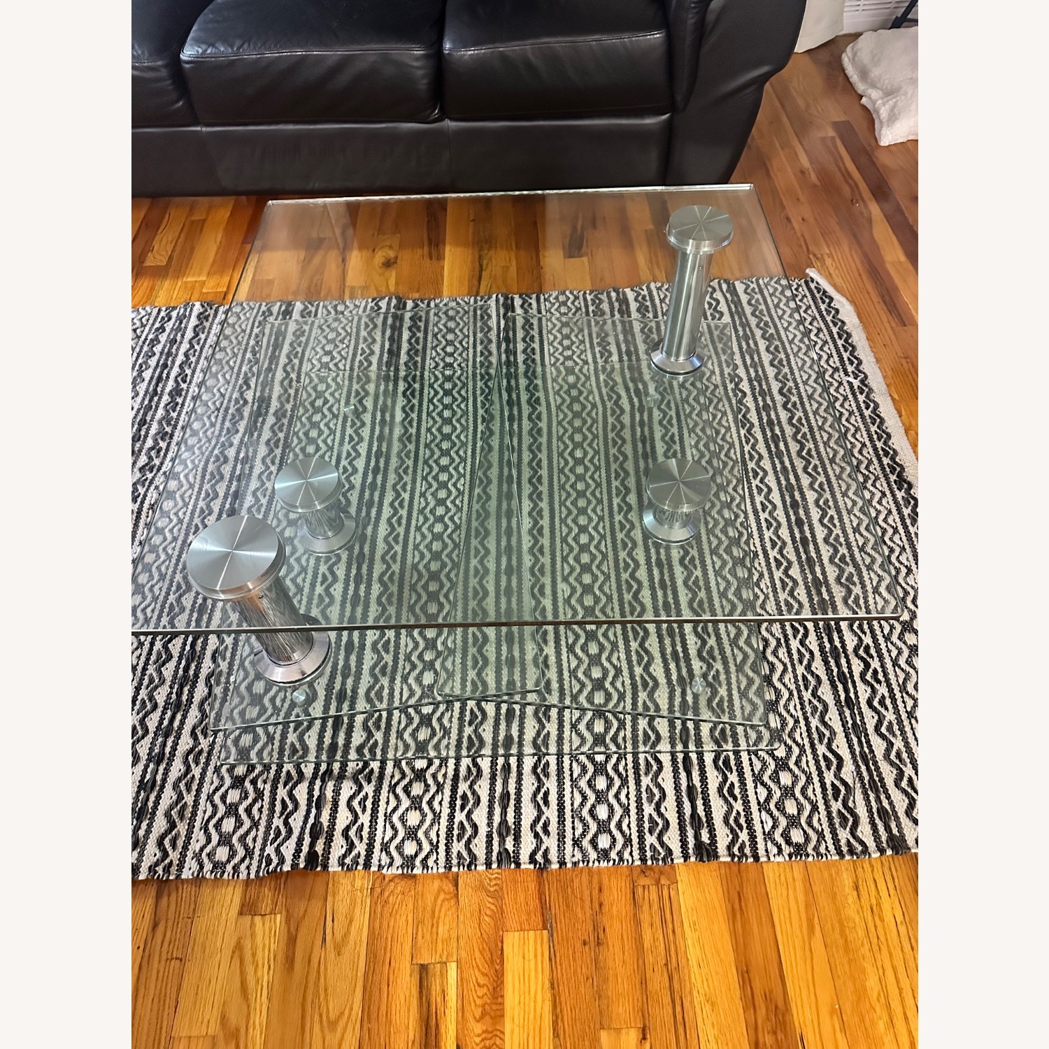 Raymour & Flanigan Vector Glass Coffee Table - image-4