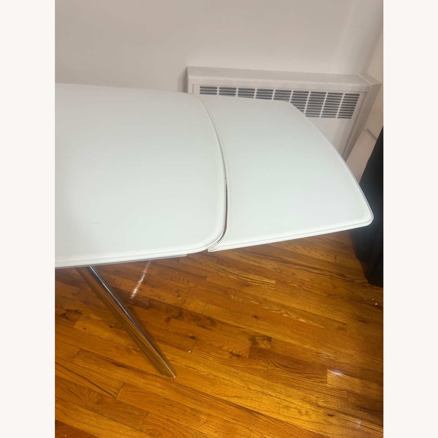 Raymour & Flanigan Glass Top Dining Table - image-4