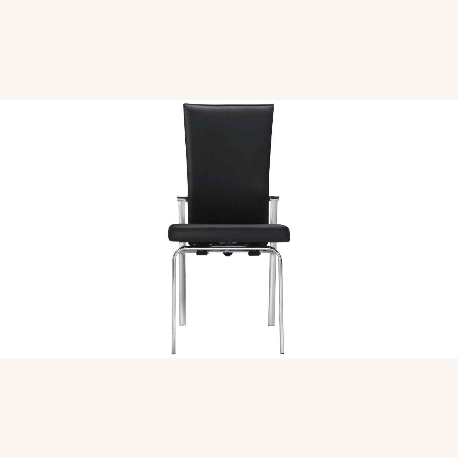 Raymour & Flanigan Paloma  Black Leather Dining Chairs - image-5