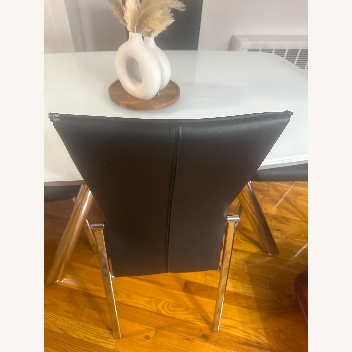 Raymour & Flanigan Paloma  Black Leather Dining Chairs - image-4