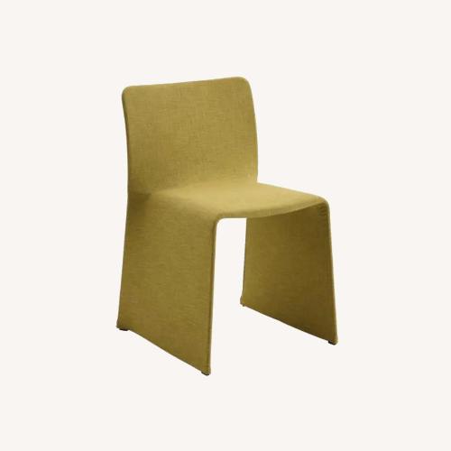 Used Molteni Glove Gold Fabric Dining Chairs for sale on AptDeco