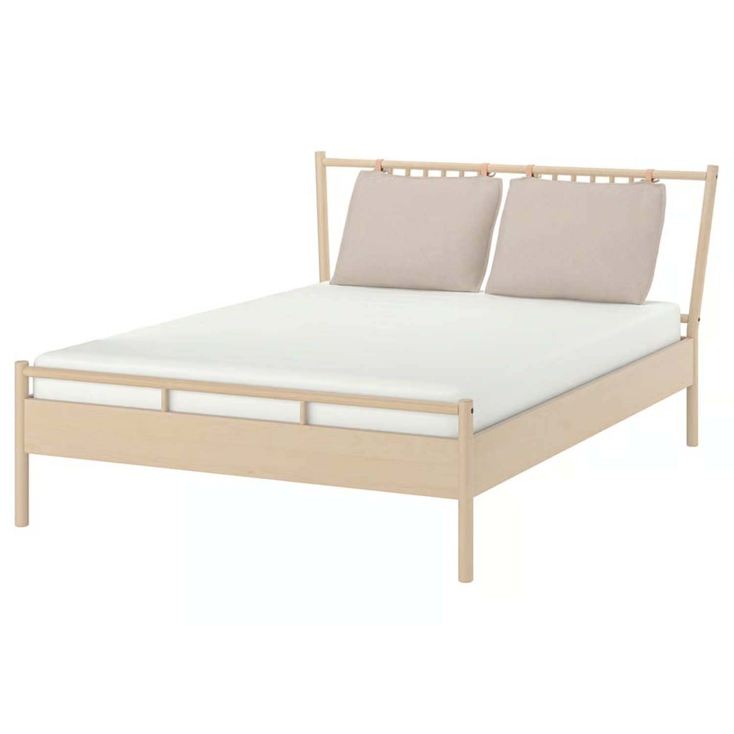 IKEA Björksnäs Natural Wood Queen Bed W Bed Base - image-7