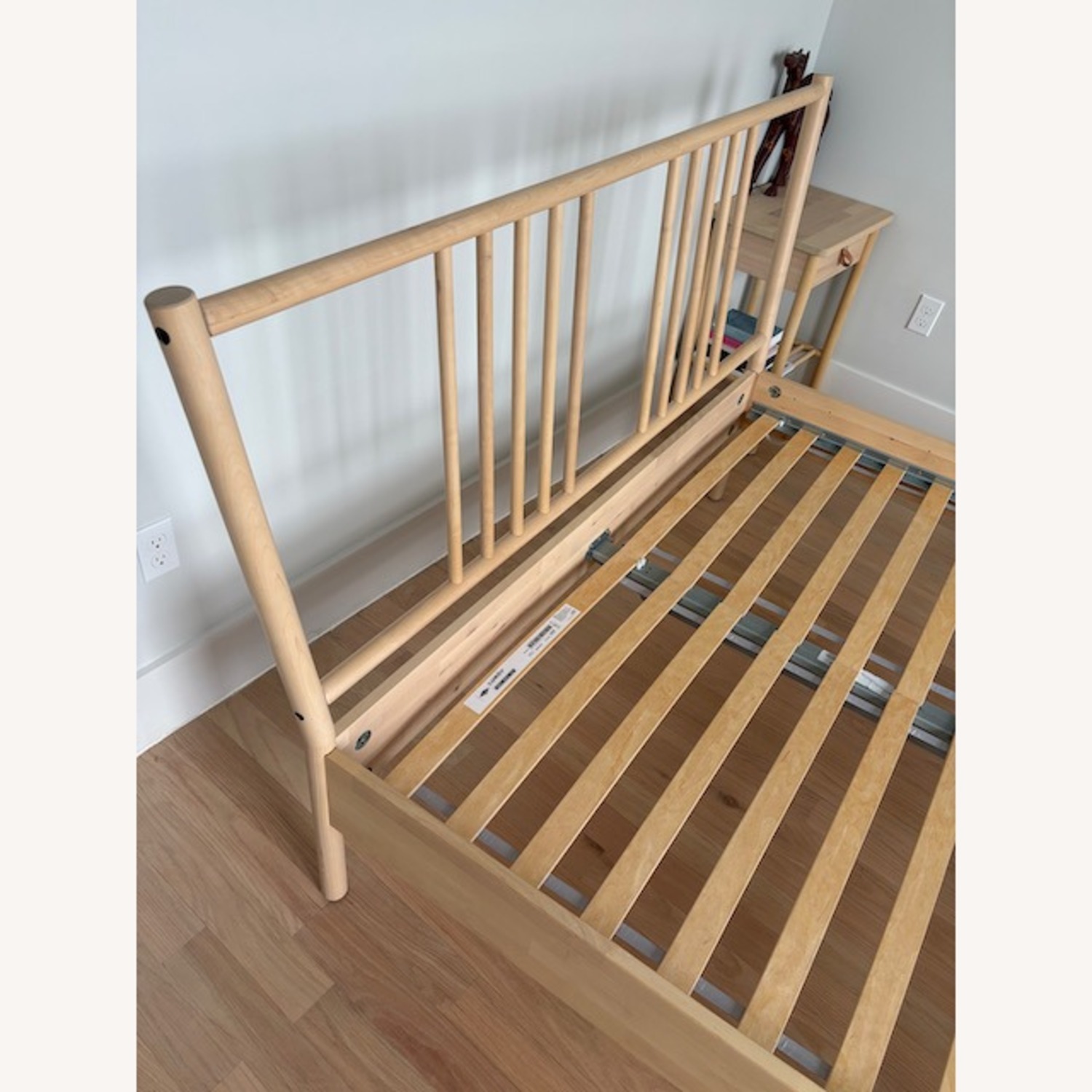 IKEA Björksnäs Natural Wood Queen Bed W Bed Base - image-2