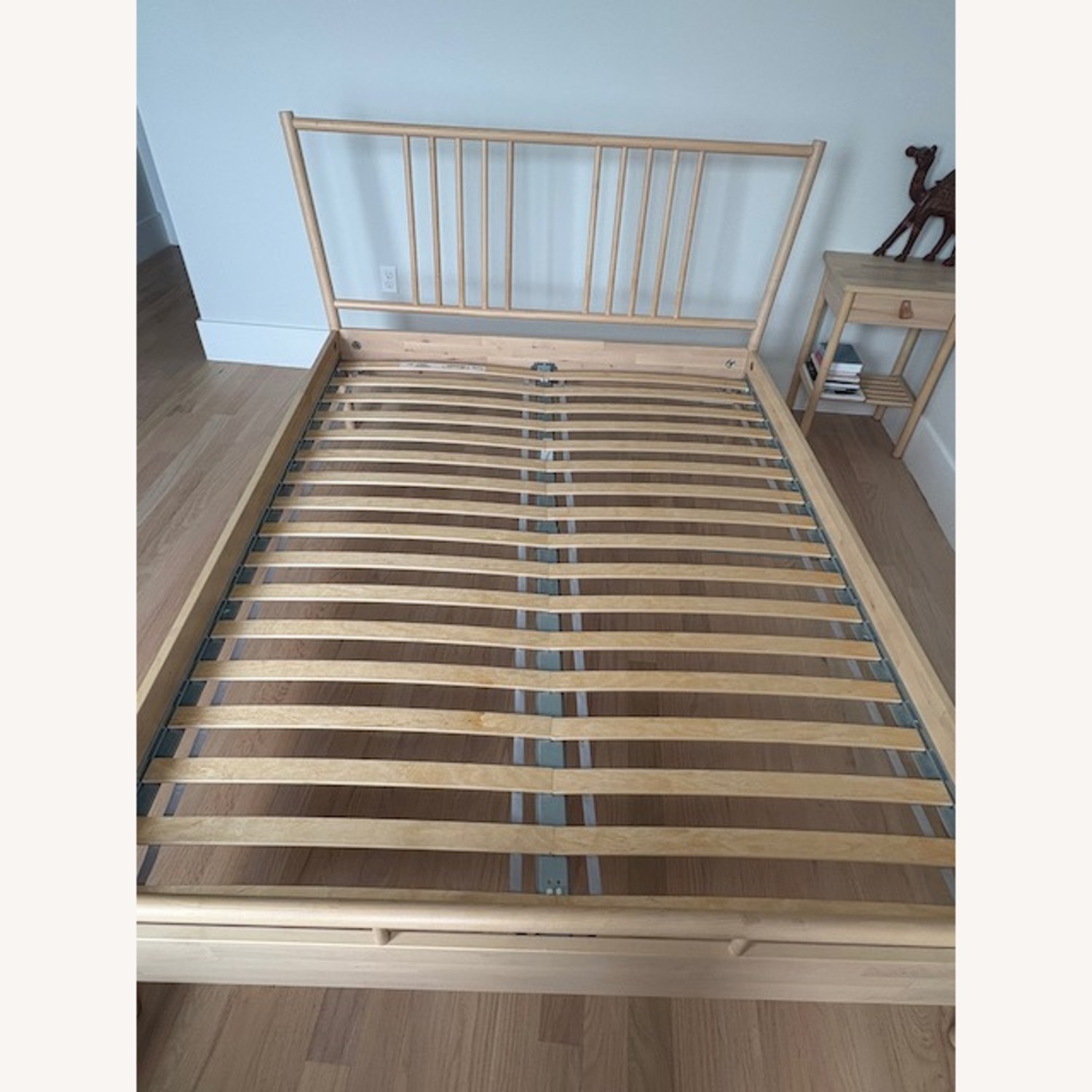 IKEA Björksnäs Natural Wood Queen Bed W Bed Base - image-3
