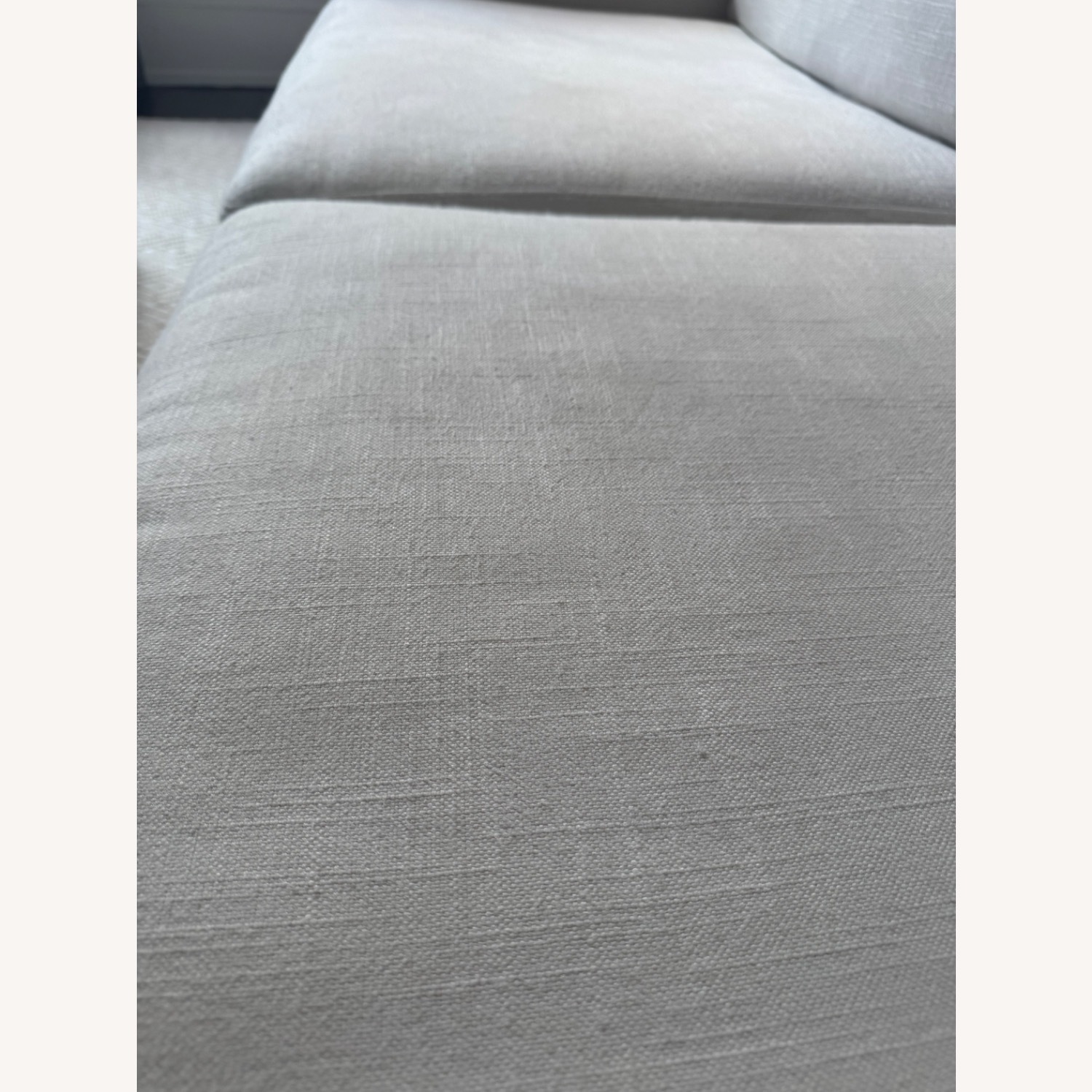 Article Beta White Fabric 2 Piece Sectional and Matching Ottoman - image-5