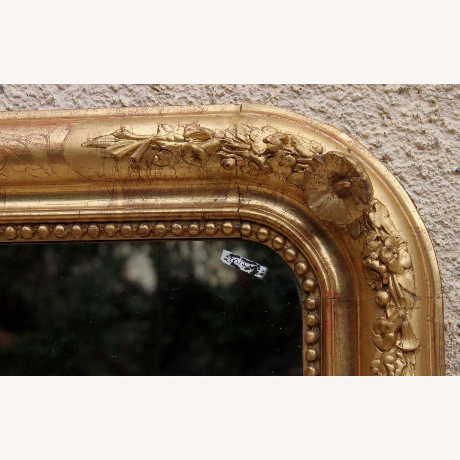 Antique Louis Philippe Gold Gesso Floor Mirror - image-7
