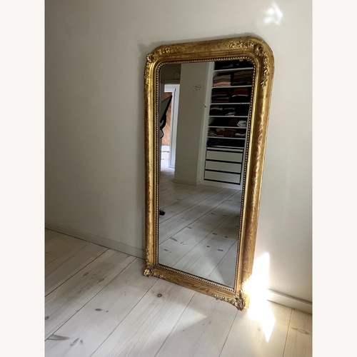 Used Antique Louis Philippe Gold Gesso Floor Mirror for sale on AptDeco