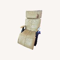 White Leather Recliners W Accessories