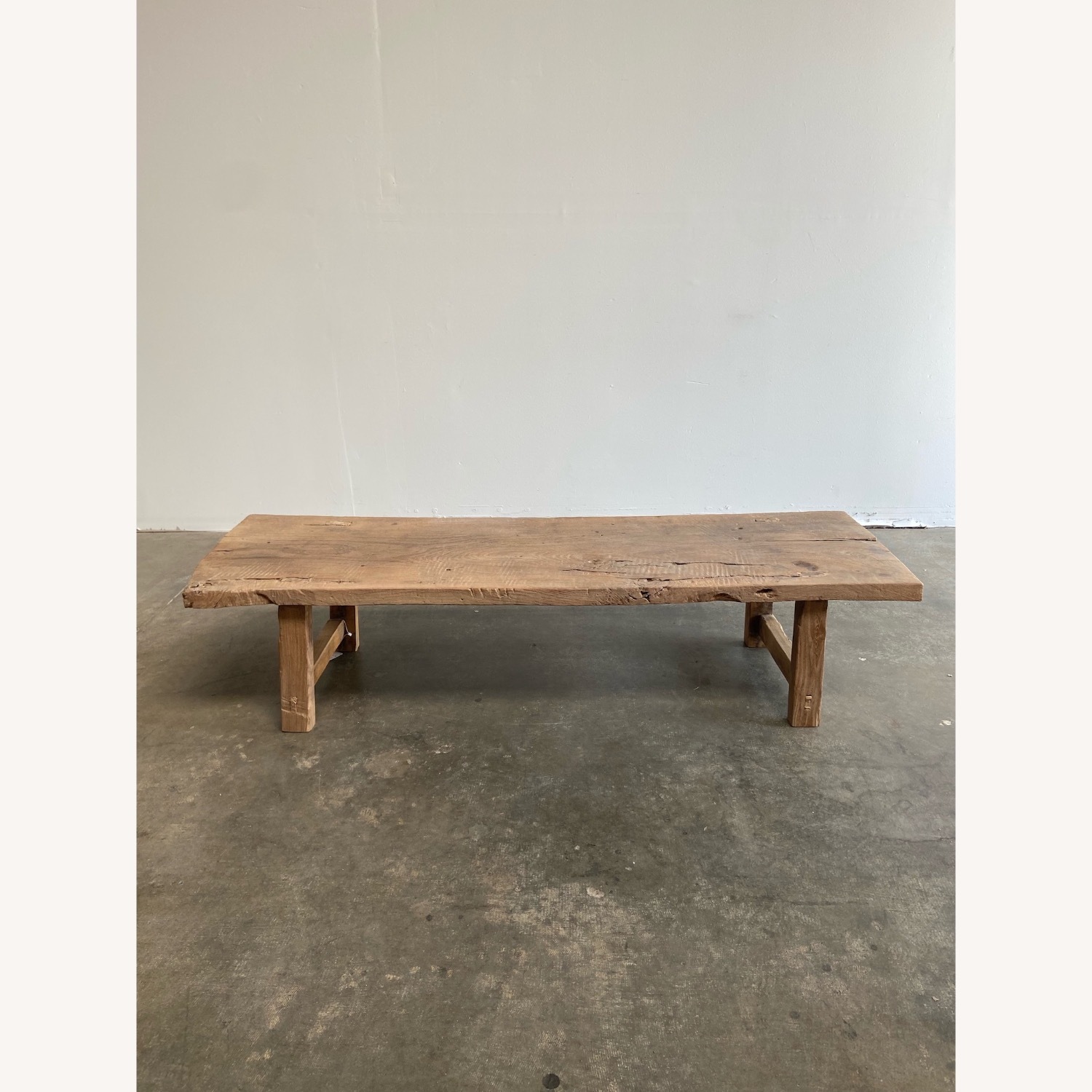 Antique Elmwood Coffee Table - image-1
