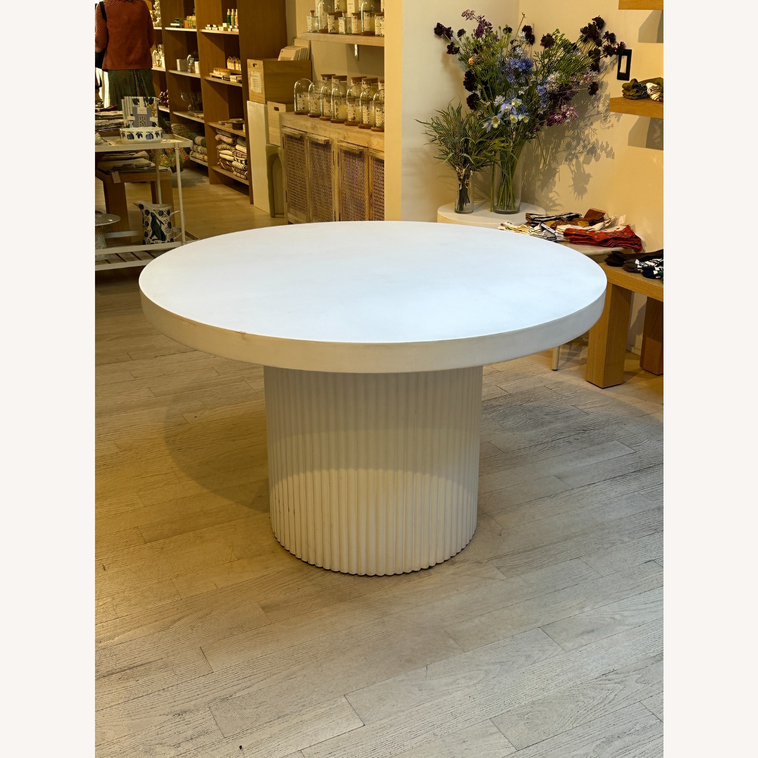 White Concrete 47" Indoor/Outdoor Dining Table - image-1