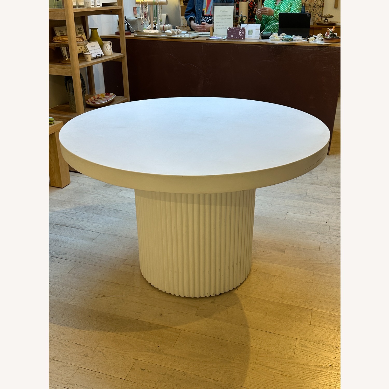 White Concrete 47" Indoor/Outdoor Dining Table - image-2