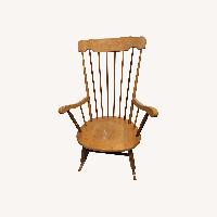 Vintage/Antique Natural Wood Rocker Armchair