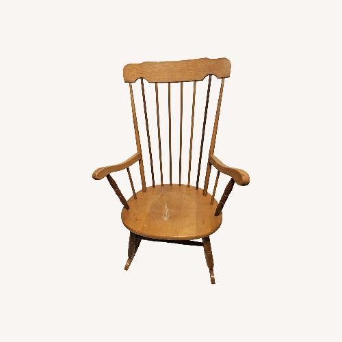 Used Vintage/Antique Natural Wood Rocker Armchair for sale on AptDeco