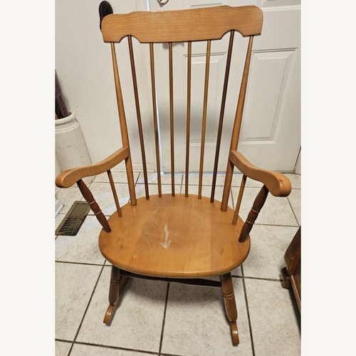Used Vintage/Antique Natural Wood Rocker Armchair for sale on AptDeco