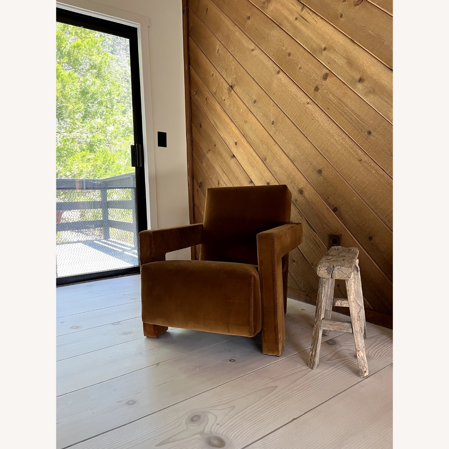 Cassina Utrecht Dark Brown Velvet Armchair - image-3