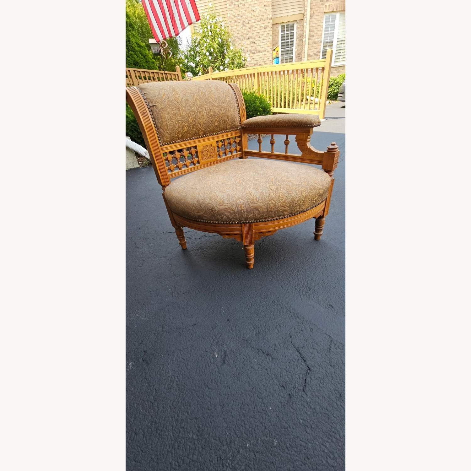 Vintage/Antique Finds Natural Wood Accent Chair - image-5