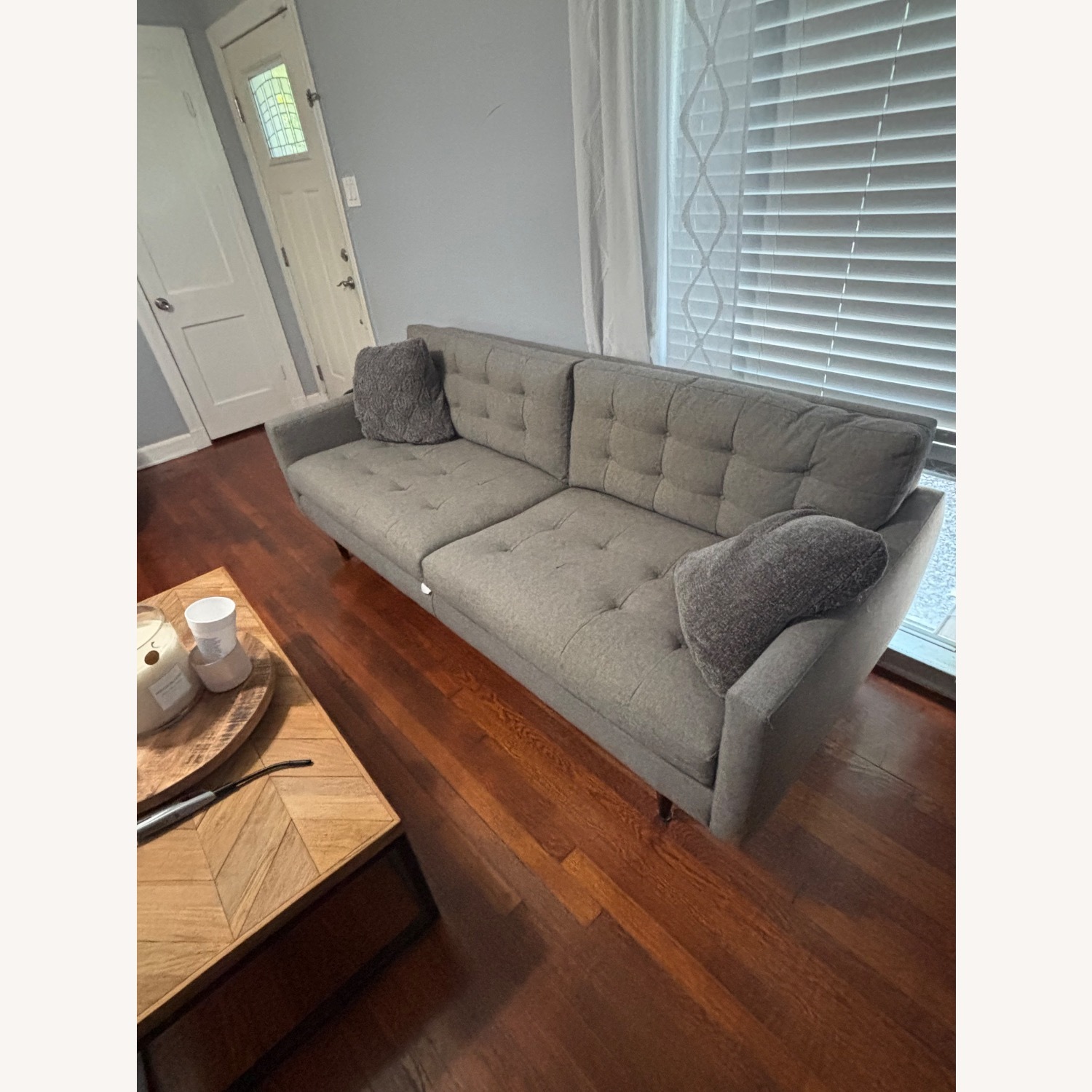 Crate & Barrel Petrie Light Gray 3+ Seater Sofa - image-3