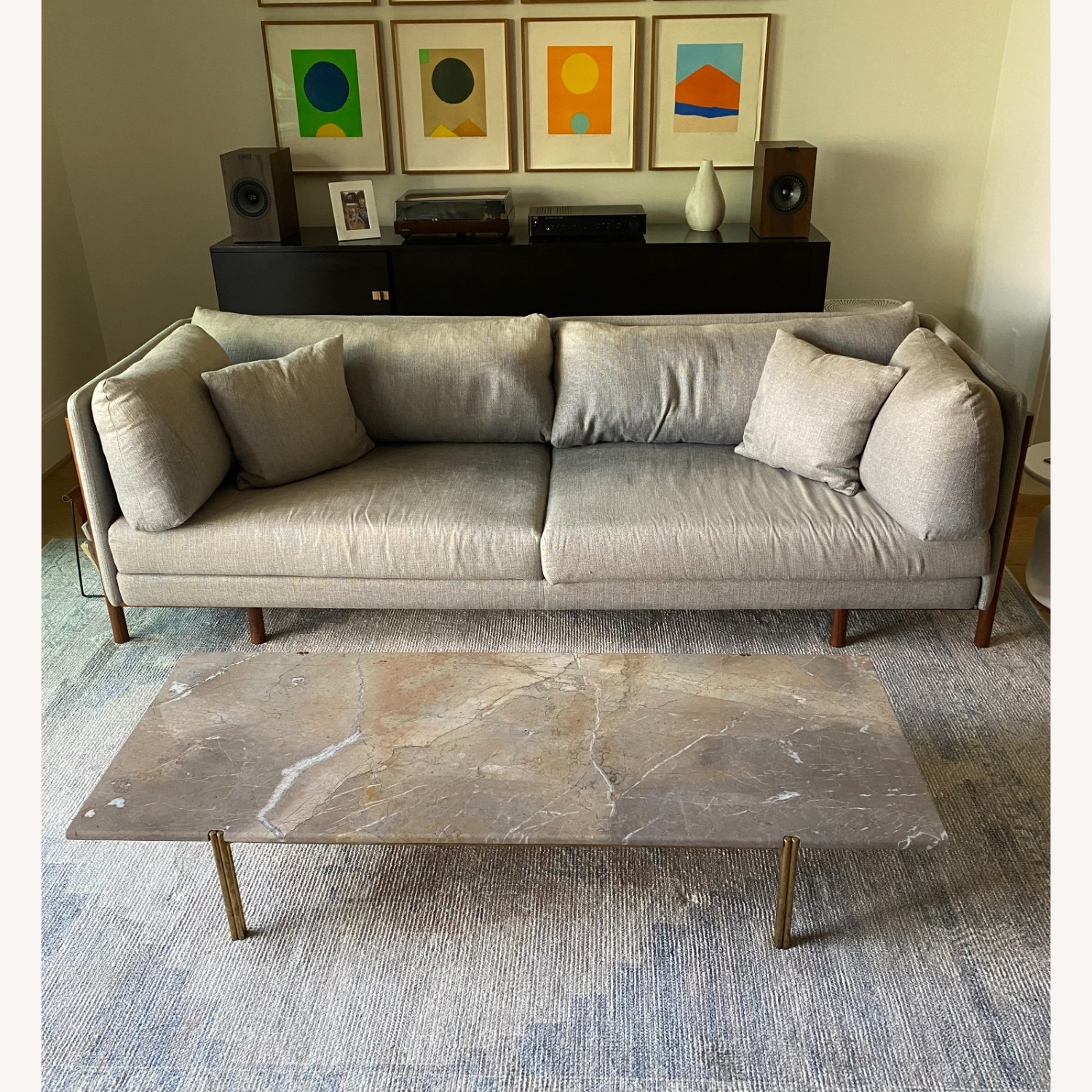 Vintage/Antique Finds Light Gray 3+ Seater Sofa - image-2