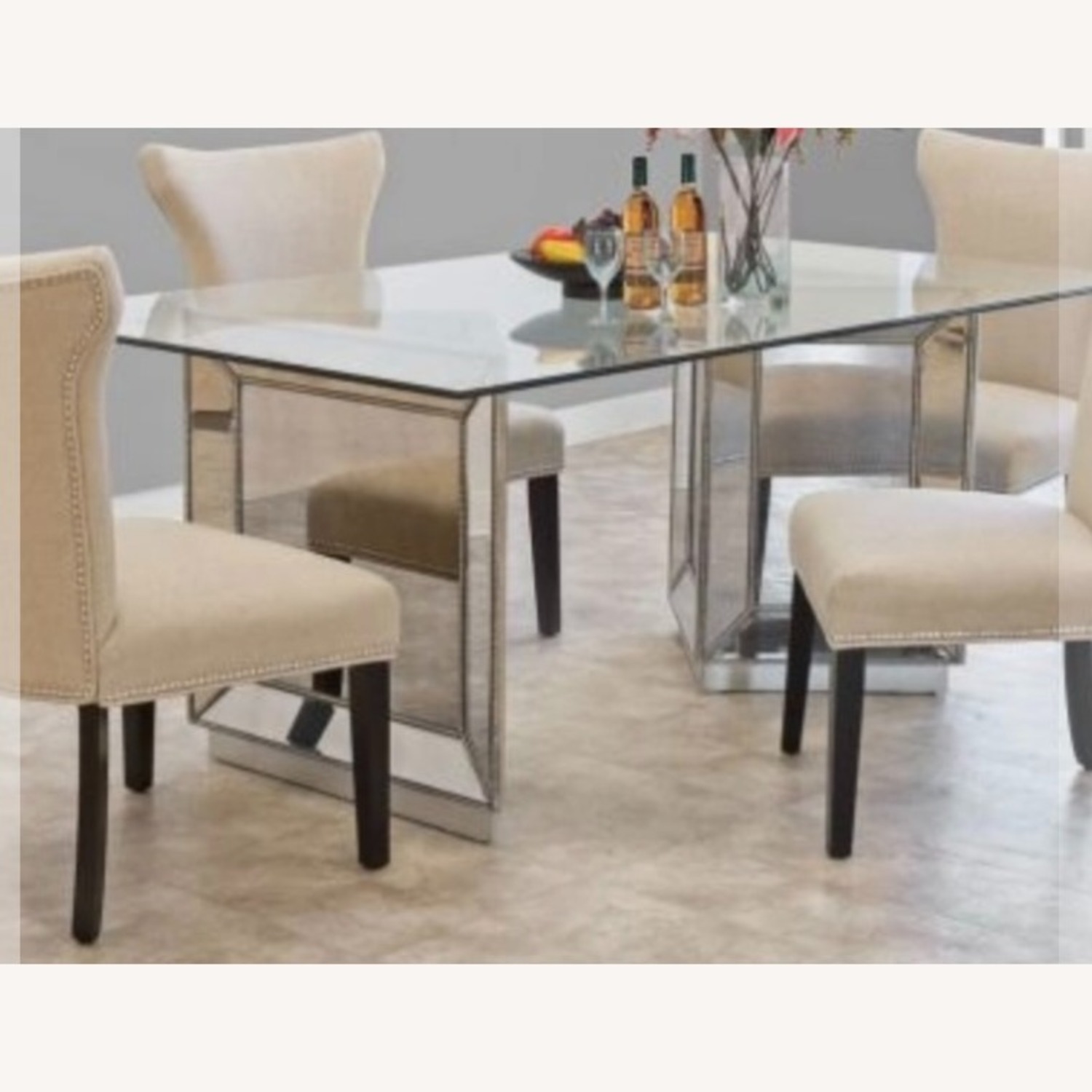 Bassett Murano Silver Glass Dining Sets - image-1