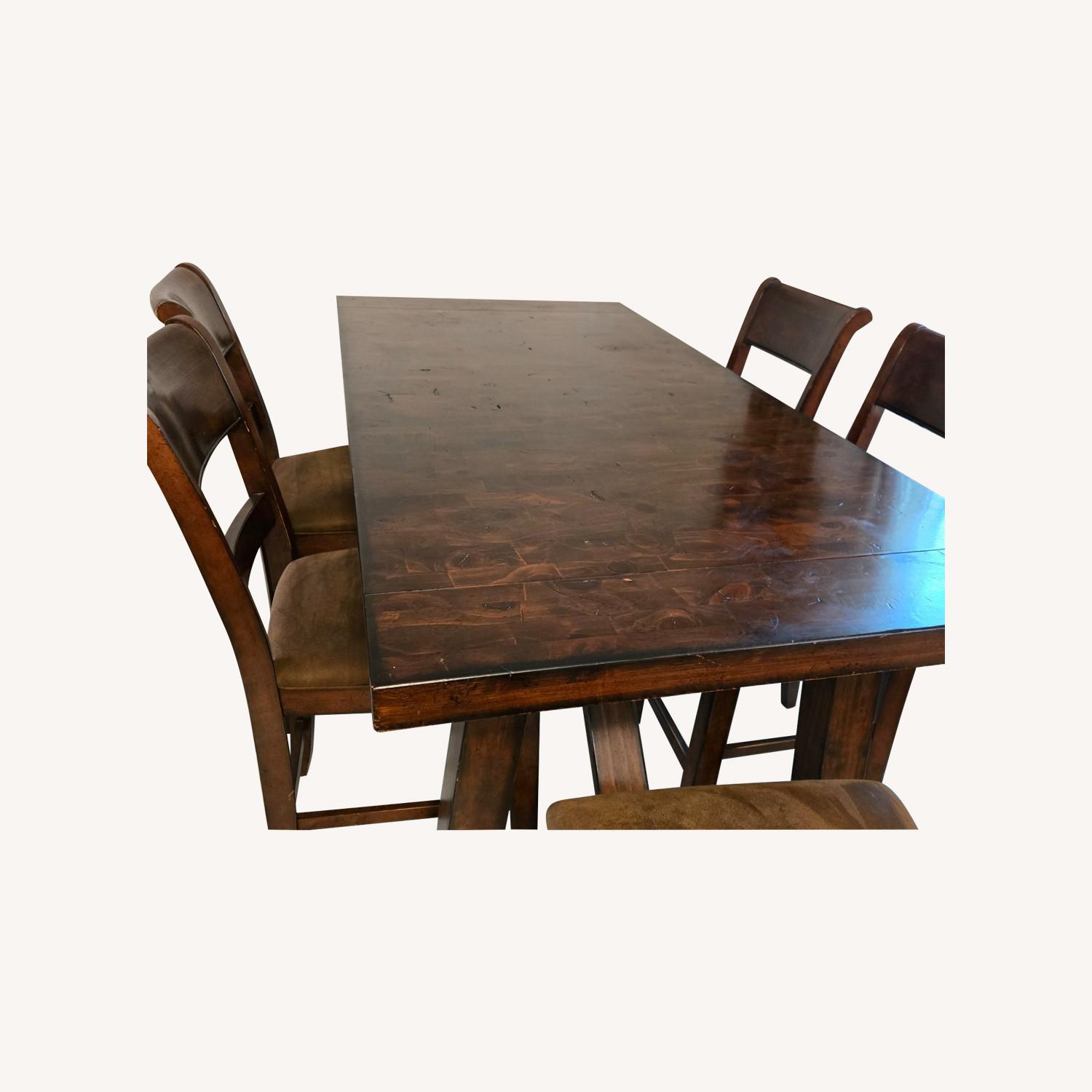 Dark Brown Wood Dining Sets - image-0