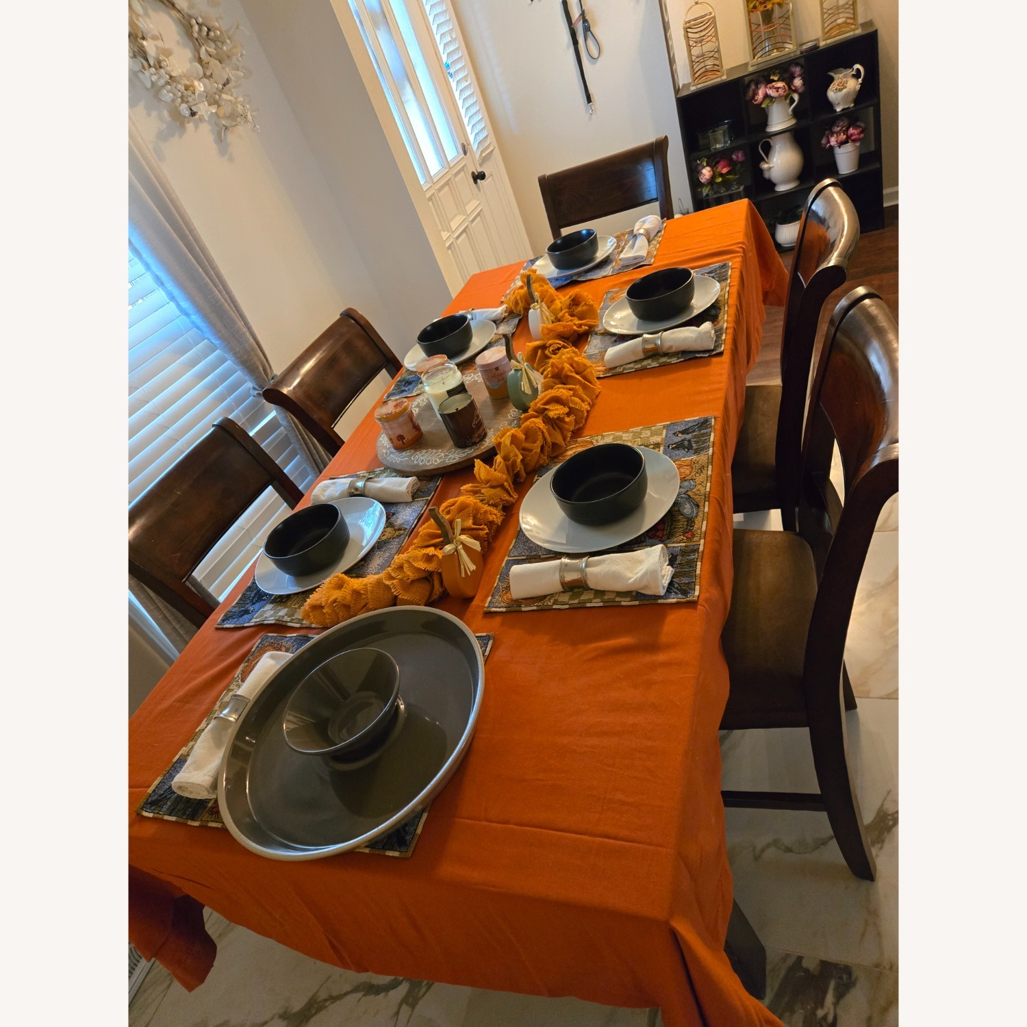 Dark Brown Wood Dining Sets - image-2