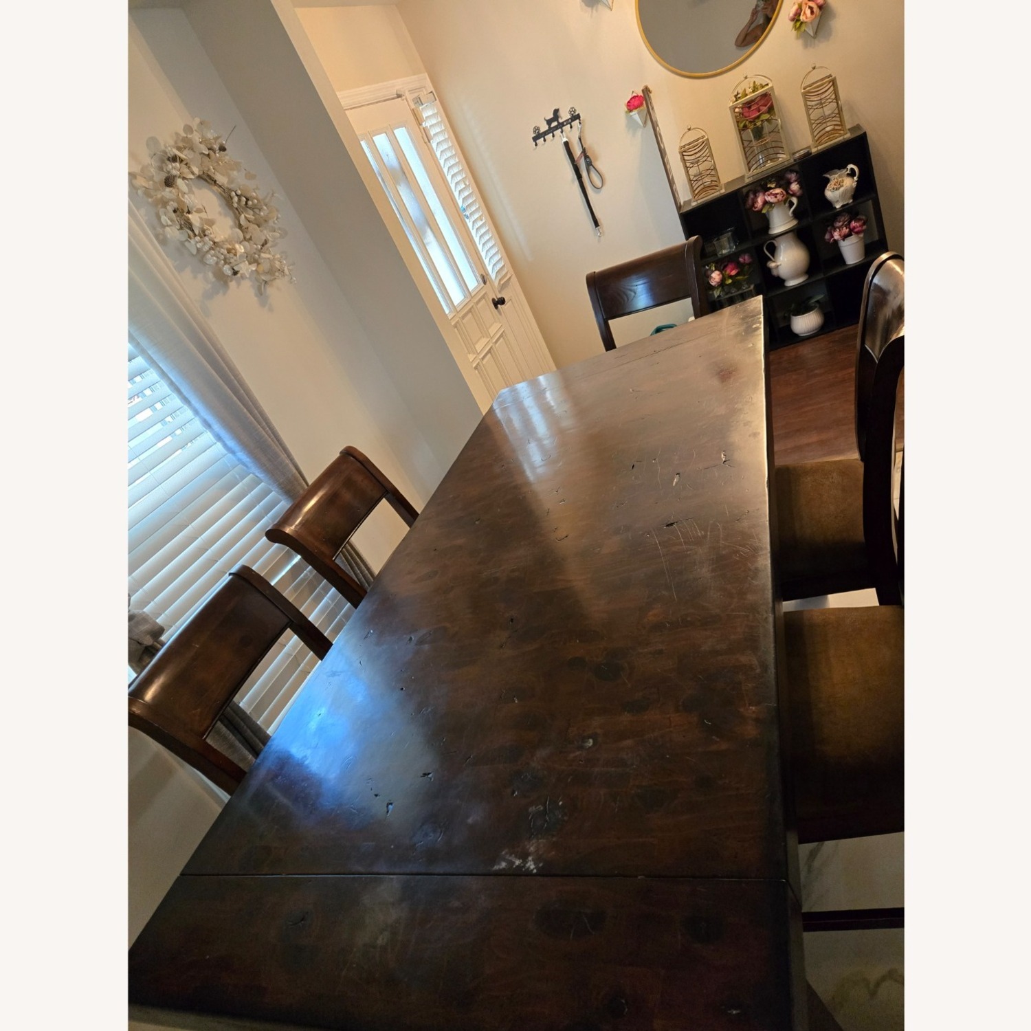 Dark Brown Wood Dining Sets - image-4