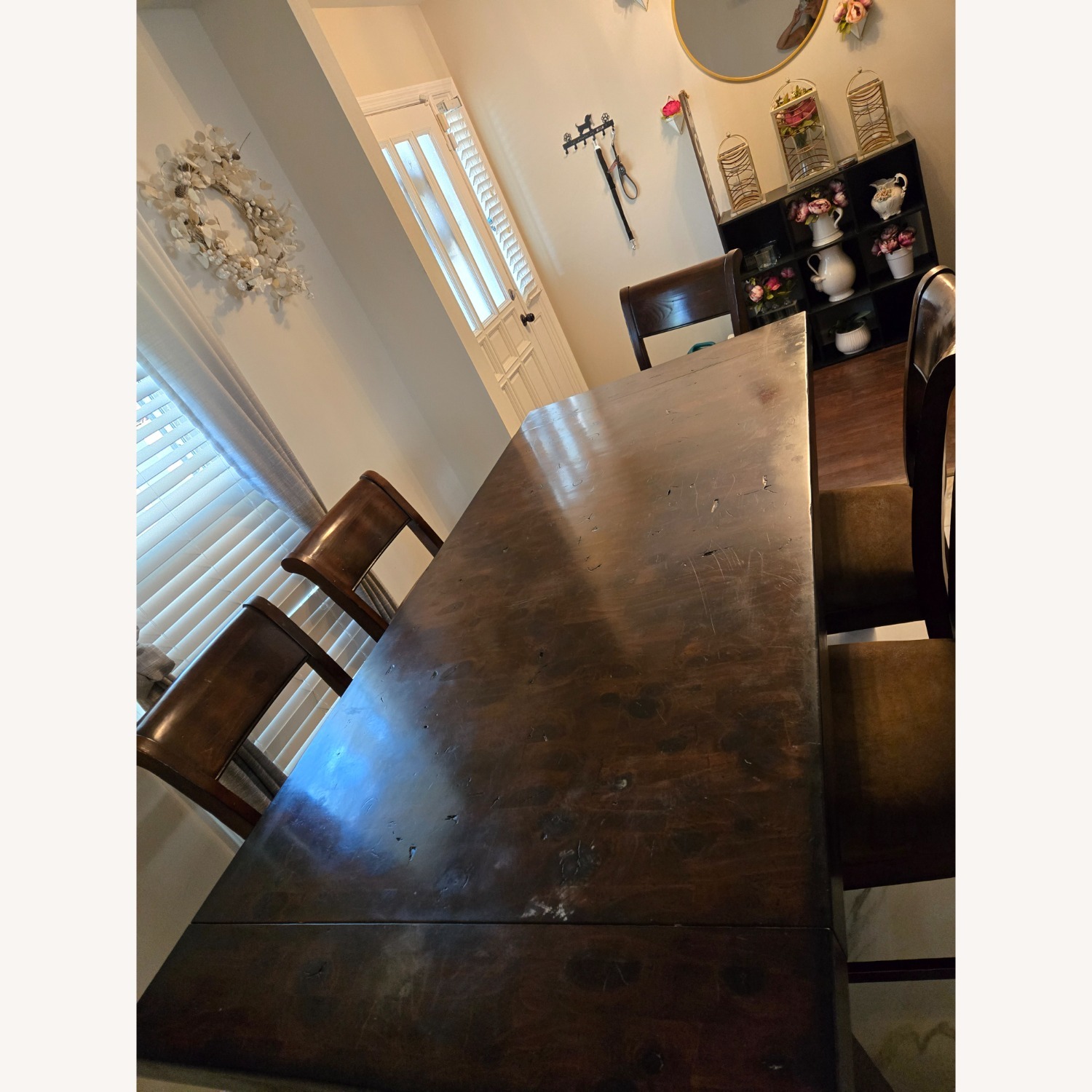 Dark Brown Wood Dining Sets - image-1