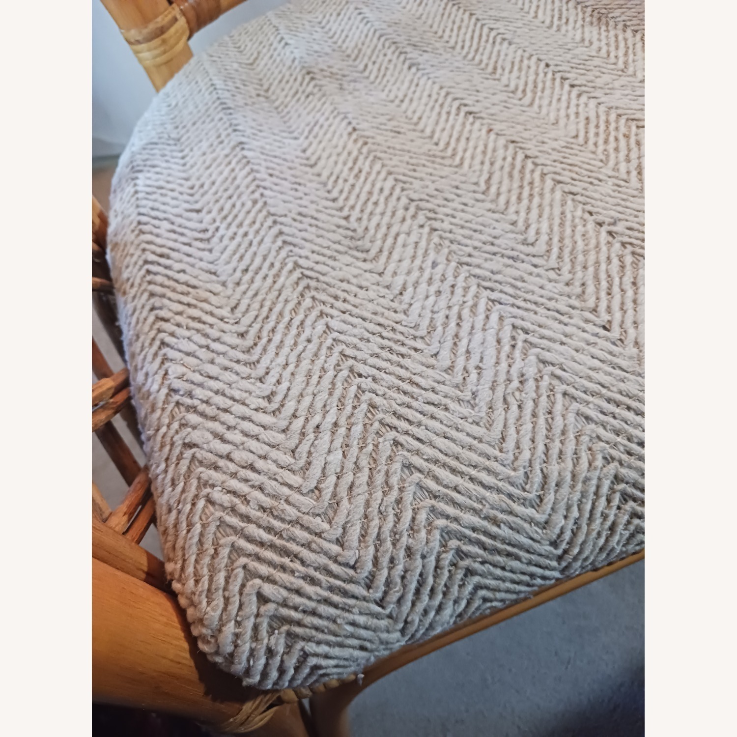 Mid Century Boho Chic Bamboo Dining & 2 Chairs - image-11