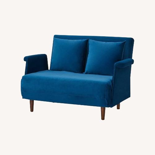 Used GIA Blue Velvet Sleeper Sofa for sale on AptDeco