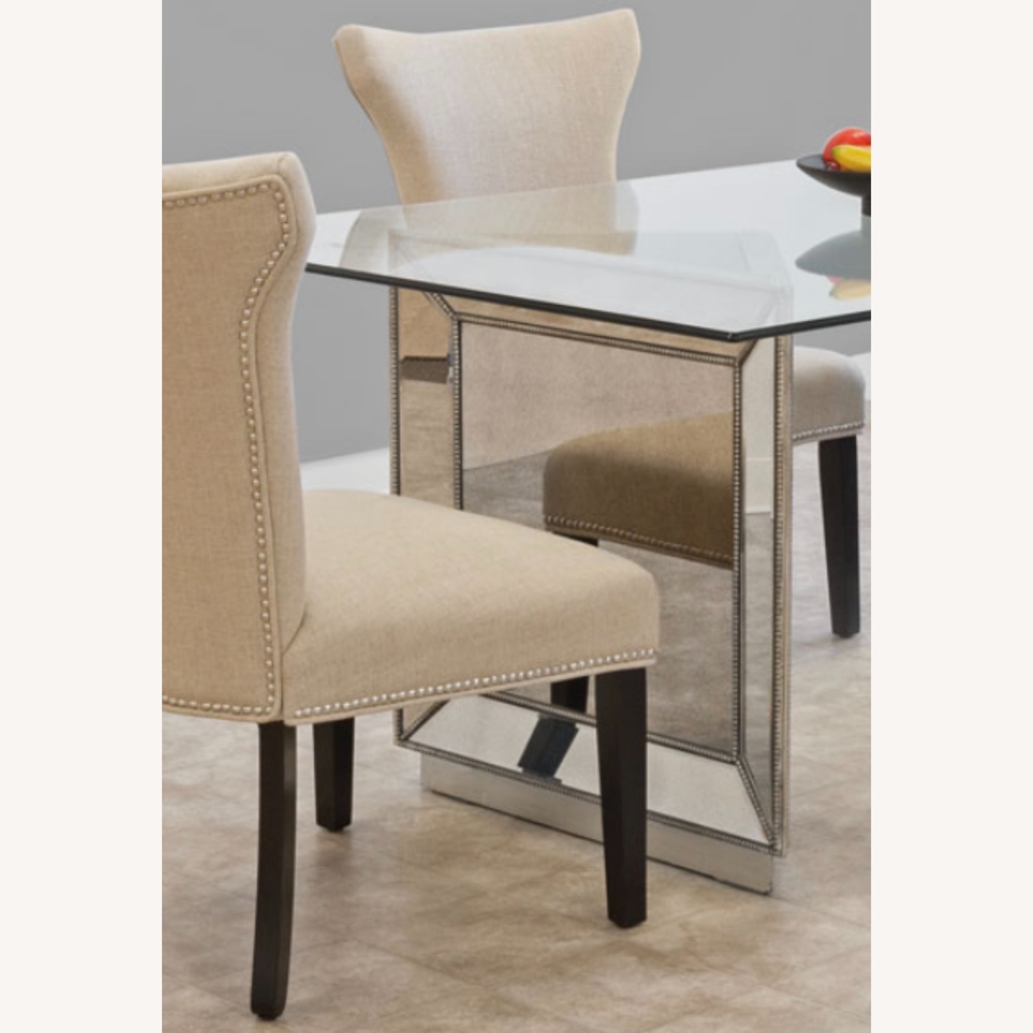 Bassett Murano Natural Linen Dining Chairs - image-1