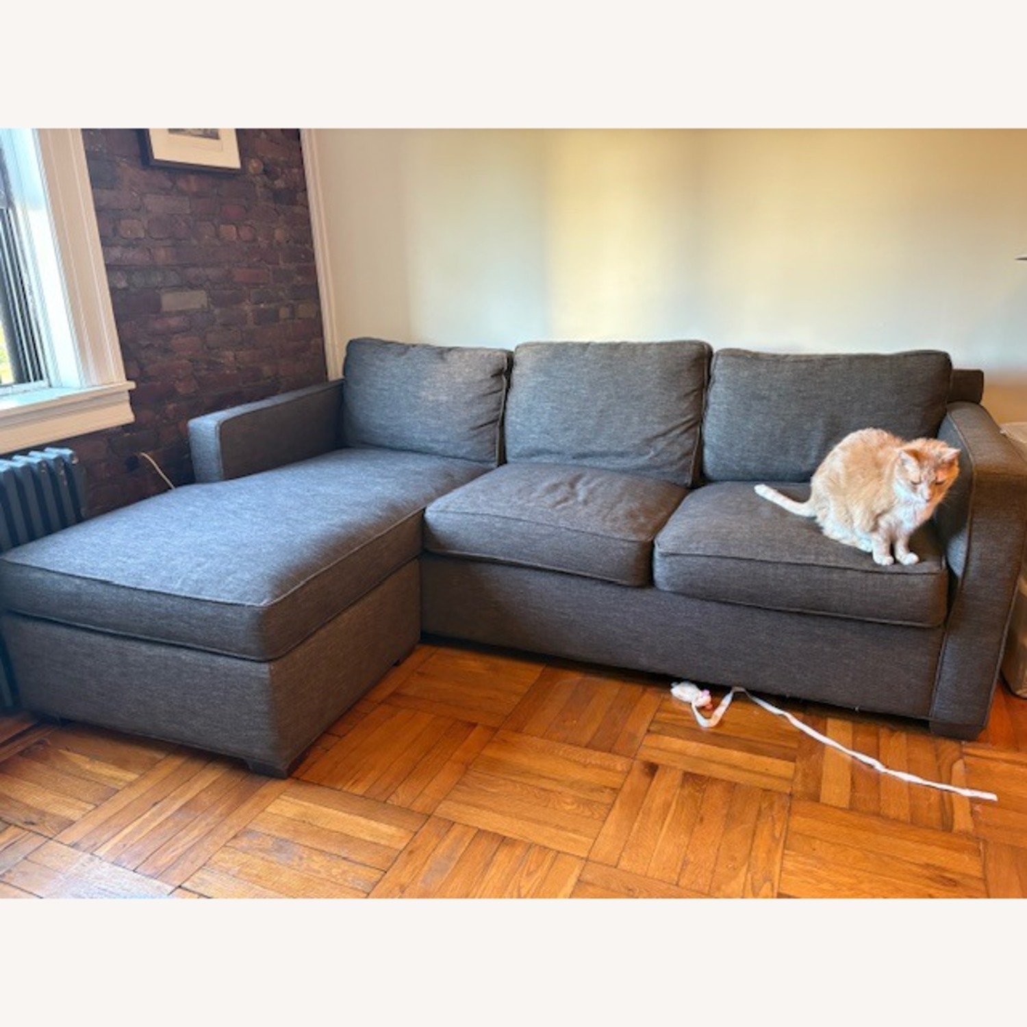 Crate & Barrel Davis Dark Brown 2 Piece Sectional - image-2