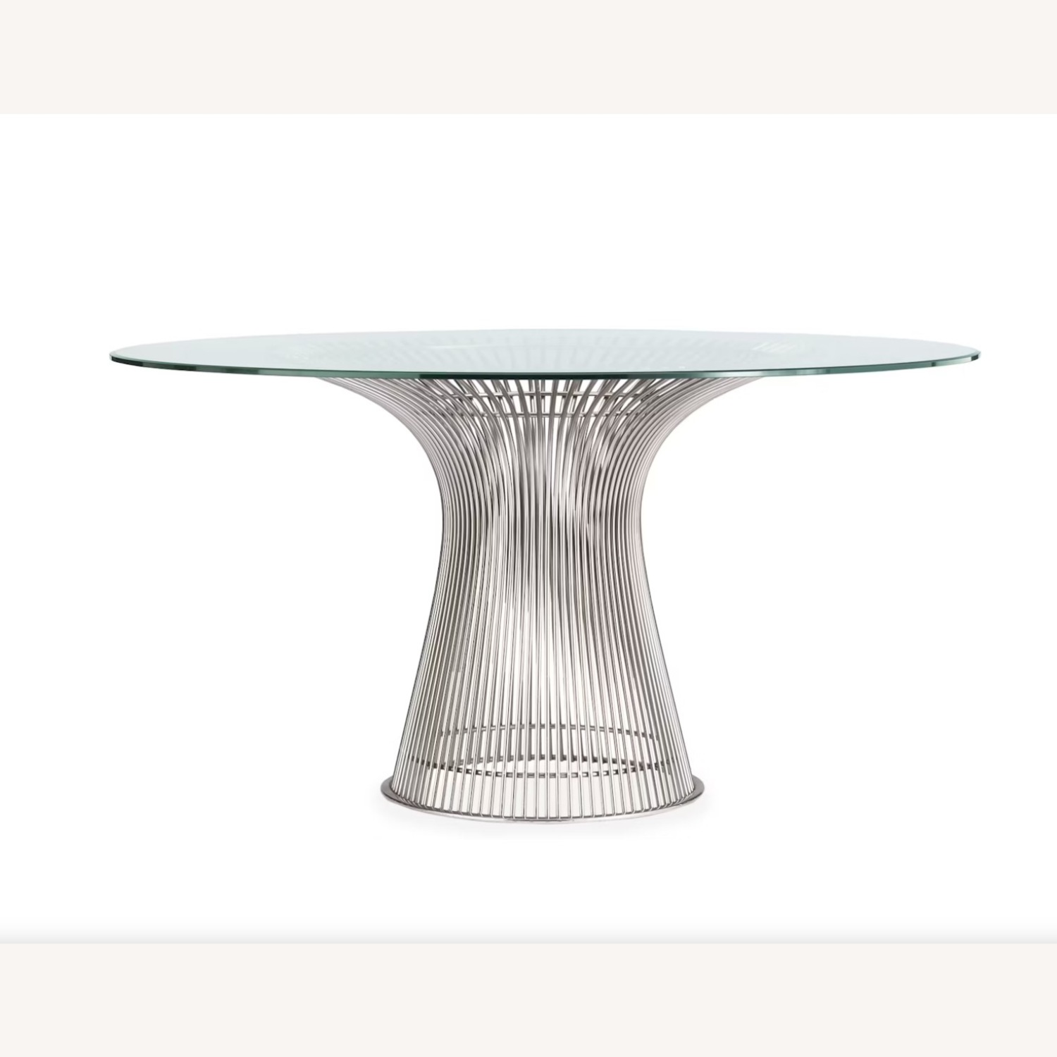 Knoll Nickel Dining Table by Warren Platner - image-1