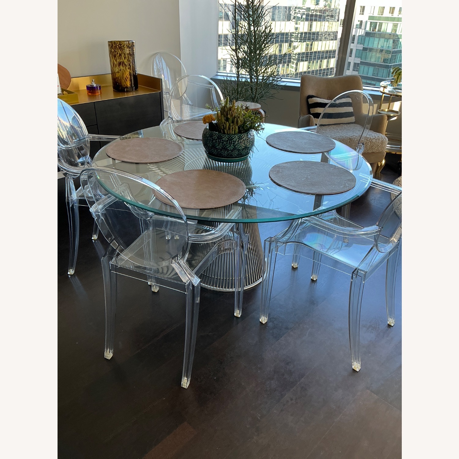 Knoll Nickel Dining Table by Warren Platner - image-3