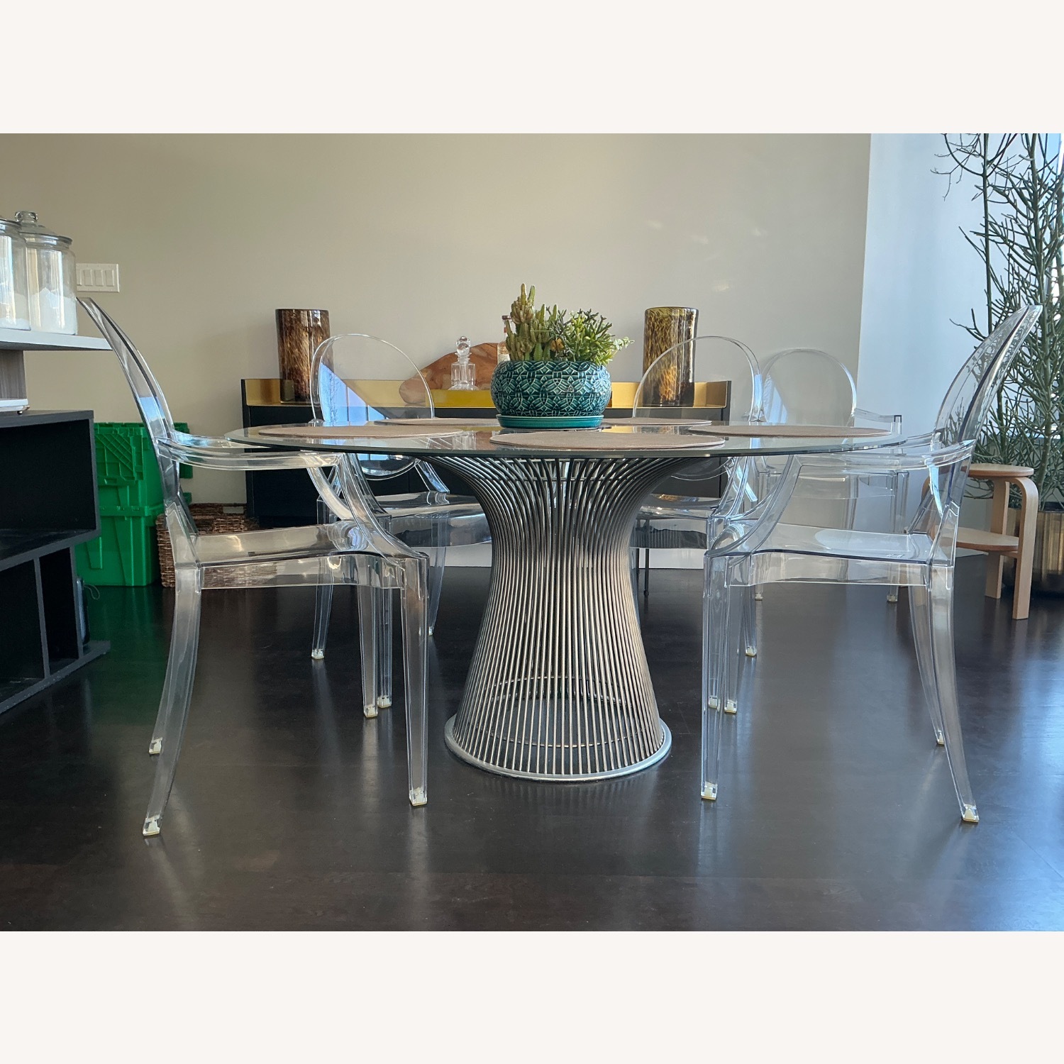Knoll Nickel Dining Table by Warren Platner - image-2