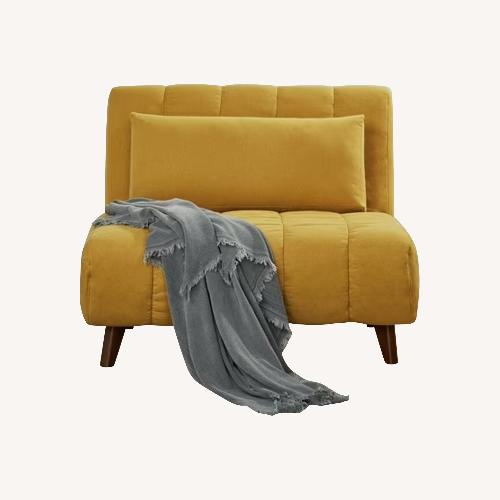 Used New London Yellow Fabric Futon for sale on AptDeco