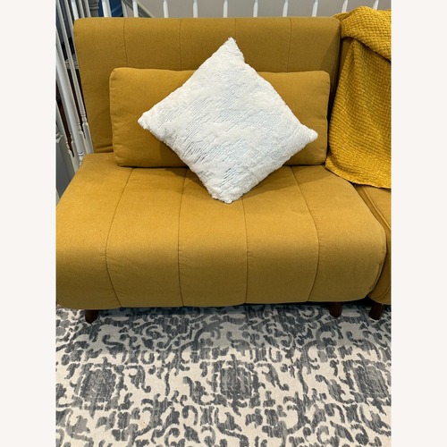 Used New London Yellow Fabric Futon for sale on AptDeco
