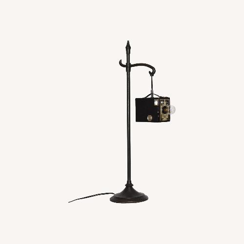 Used Vintage/Antique Black Metal Table Lamp for sale on AptDeco